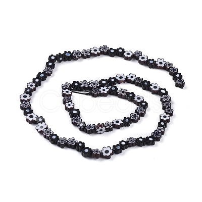 Handmade Millefiori Glass Bead Strands LAMP-J035-6mm-01-1