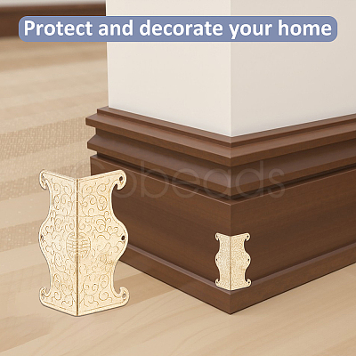Brass Box Corner Protectors AJEW-WH0752-738G-1