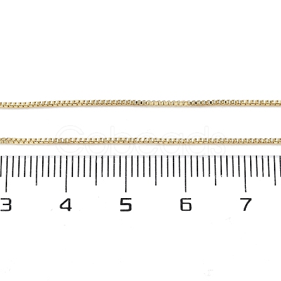 Brass Box Chain Necklaces for Women NJEW-D302-42G-1