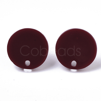 Cellulose Acetate(Resin) Stud Earring Findings KY-R022-018-1