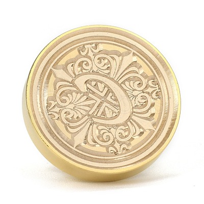 Brass Retro Initials Wax Sealing Stamp AJEW-F045-D03-1