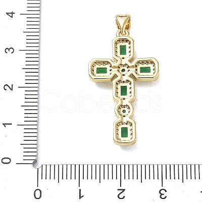 Brass Micro Pave Cubic Zirconia Pendants KK-CBA56EF-32G-04-1