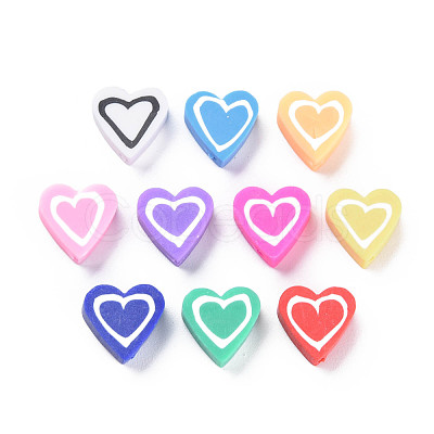 Handmade Polymer Clay Beads X-CLAY-T019-10-1