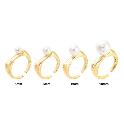 Rack Plating Brass Open Cuff Ring Settings KK-Z071-32G-1