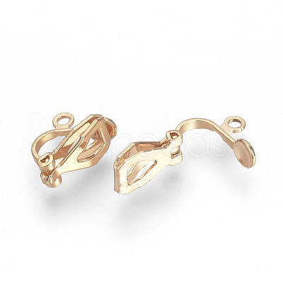 Brass Clip-on Earring Findings KK-R071-11RG-1