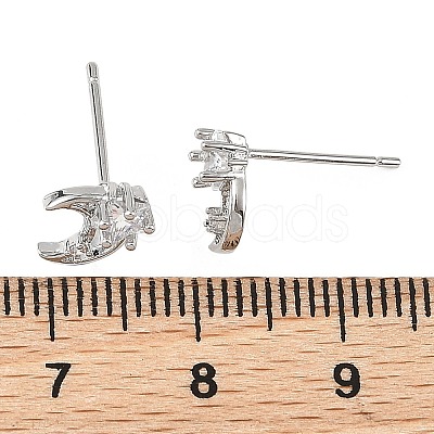SHEGRACE Brass Micro Pave Cubic Zirconia Stud Earrings XGRQ4N495-709P-1