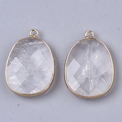 Natural Quartz Crystal Pendants X-G-T131-08J-1