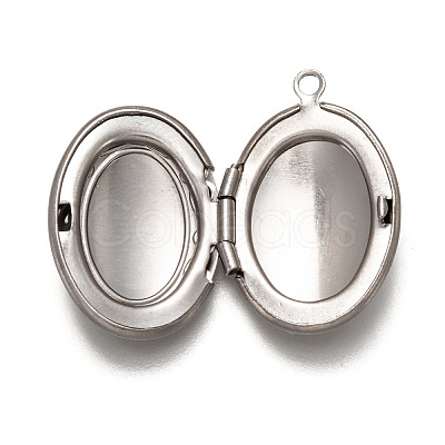Non-Tarnish 316 Stainless Steel Locket Pendants LS-X-STAS-O135-05P-1