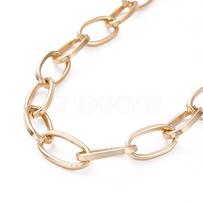 Aluminium Paperclip Chain Necklaces NJEW-JN02865-1