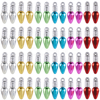 120Pcs 6 Colors Plastic Pendants FIND-SC0010-90B-1