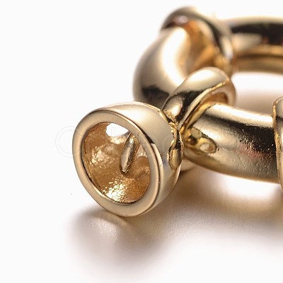 Brass Spring Ring Clasps X-KK-O091-01G-NR-1