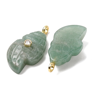 Natural Green Aventurine Carved Pendants G-H357-05G-05-1