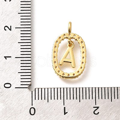 Brass Micro Pave Cubic Zirconia Pendants ZIRC-P123-01G-A01-1