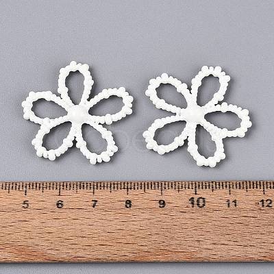 Spray Painted Alloy Flower Multi-Strand Links PALLOY-Q464-01A-1