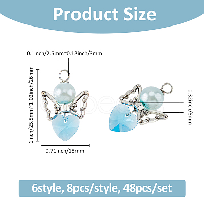Glass & Alloy Pendant PALLOY-FH00045-1