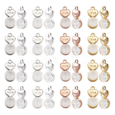 24Pcs 4 Colors Silicone Ear Nuts FIND-TA0001-52-1