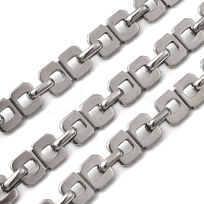 304 Stainless Steel Rectangle Link Chains CHS-Z007-13P-1