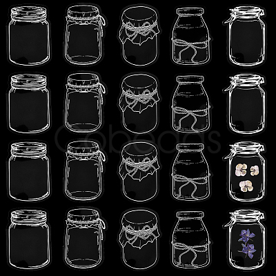 Tableware Theme Waterproof Self Adhesive Stamping Stickers Sets DIY-WH20014-05C-1