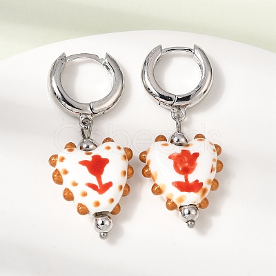 Brass Hoop Dangle Earrings KK-CBA8324-26P-01-1