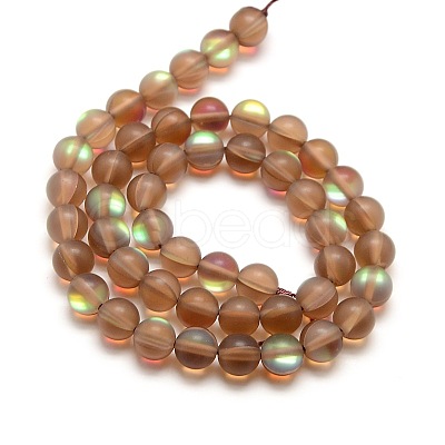 Synthetic Moonstone Beads Strands G-F142-6mm-04-1