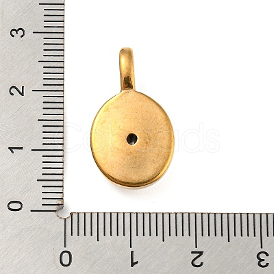 Golden Plated 304 Stainless Steel Rhinestone Pendants STAS-Q253-01G-06-1