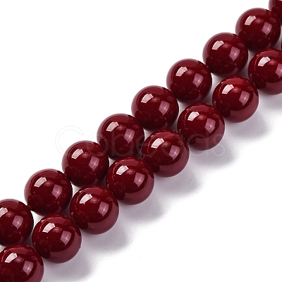 Baking Paint Glass Beads GLAA-Z010-01F-1