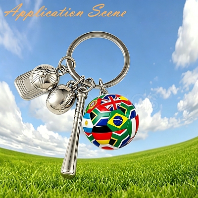 Baseball Alloy Sublimation Blanks Keychains AL-CBAF9A1-02P-07-1