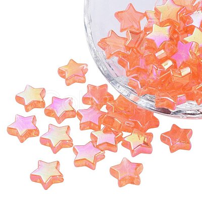 Eco-Friendly Transparent Acrylic Beads TACR-YW0001-01B-1