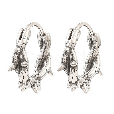 Skull Theme 316 Surgical Stainless Steel Hoop Earrings for Women Men EJEW-D096-04E-AS-1