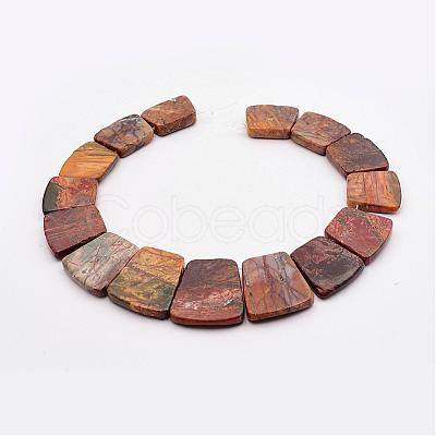 Natural Picasso Stone/Picasso Jasper Graduated Bead Strands G-P296-H01-1