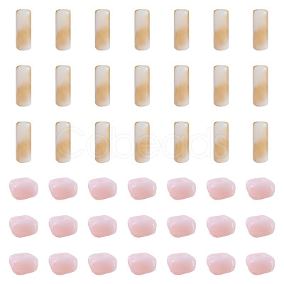 90Pcs 2 Styles Opaque Acrylic Imitation Gemstone Beads OACR-TA0005-14E-1