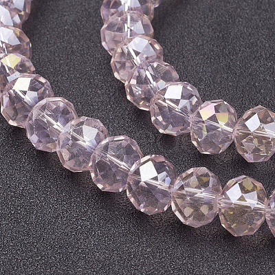 Electroplate Glass Beads Strands GR10MMY-59AB-1