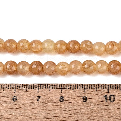 Ombre Effect Dyed Crackle Glass Beads Strands GLAA-Q106-01A-B13-1