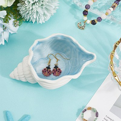 Ocean-themed Ceramic Jewelry Plate AJEW-WH20033-01B-1