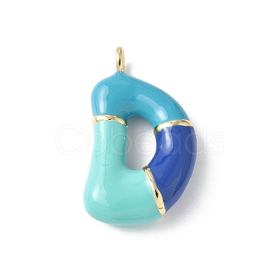 Brass Enamel Pendants X-KK-E093-03G-D-01-1