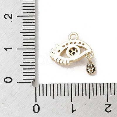 Brass Micro Pave Clear Cubic Zirconia Pendants KK-M275-47G-1