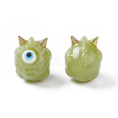 Halloween Opaque Resin Beads RESI-F033-01I-1