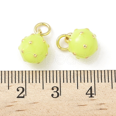 Brass Enamel Charms KK-B141-30G-1