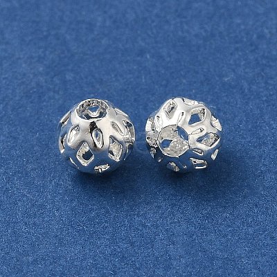 Brass Hollow Spacer Beads KK-P249-03C-S-1