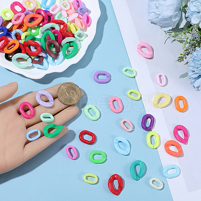 450Pcs 3 Styles Opaque Acrylic Quick Link Connectors MACR-SP0002-08-1