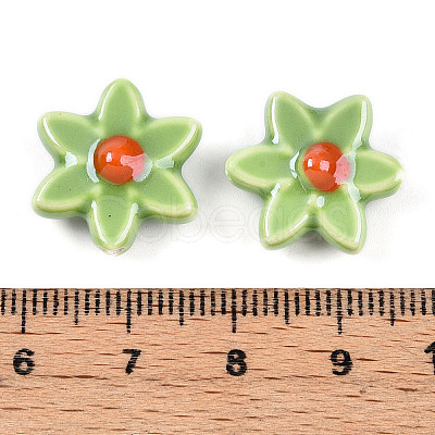 Glazed Porcelain Beads Strands PORC-N008-10D-1