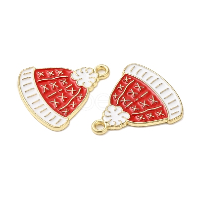 Christmas Alloy Enamel Pendants X-ENAM-D050-13E-02G-1