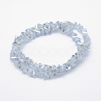 Electroplate Glass Beads Strands EGLA-J143-B-PL01-1