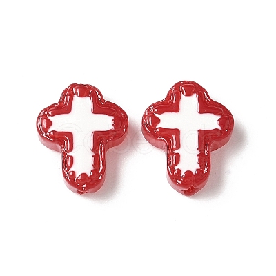 Baking Paint Glass Enamel Beads BLOW-D300-06E-1