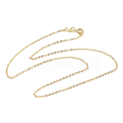 2MM Brass Cable Chain Necklaces NJEW-G183-03G-01-1