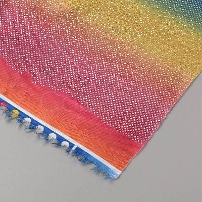 Rainbow Color Laser Polyester Fabric DIY-WH0569-81-1