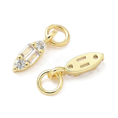 Brass Micro Pave Cubic Zirconia Pendants KK-Z120-40G-1
