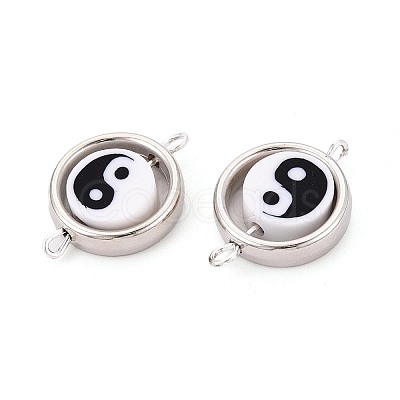 Polymer Clay Beads with CCB Plastic Frame Connector Charms CLAY-T022-35M-01A-1