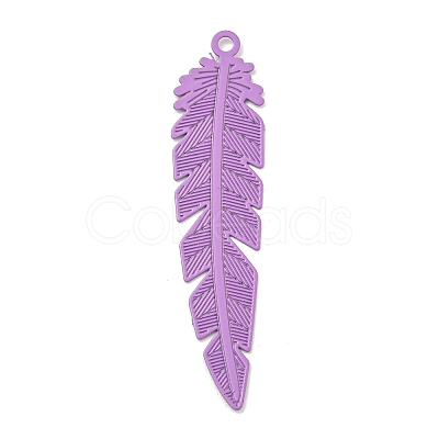 Spray Painted Brass Pendants KK-S400-16B-1