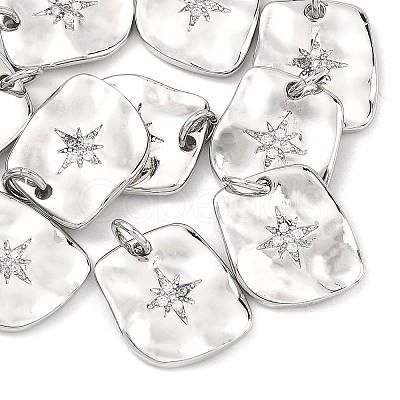 SHEGRACE Brass Micro Pave Clear Cubic Zirconia Pendants XGRQ2C849-404P-1